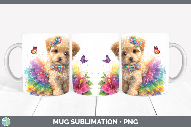 GorgeousAnimals Rainbow Summer Mug Wrap design.