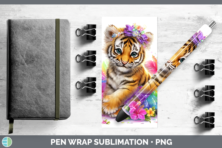 Animals Rainbow Summer Tiger Pen Wrap Sublimation Pen Design