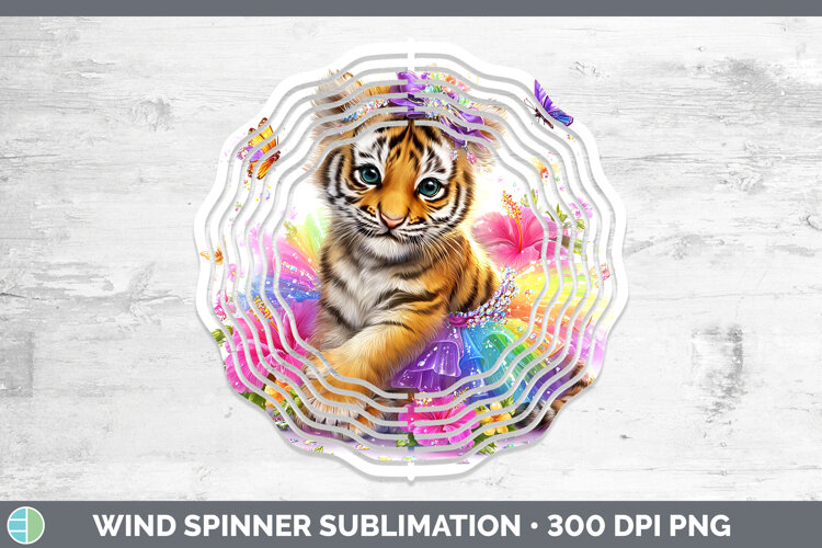 GorgeousAnimals Rainbow Summer Wind Spinner design.