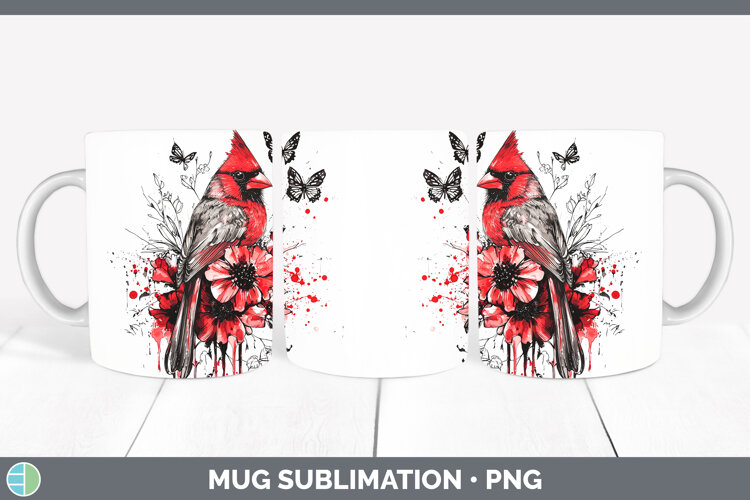 GorgeousAnimals Red Drips Mug Wrap design.