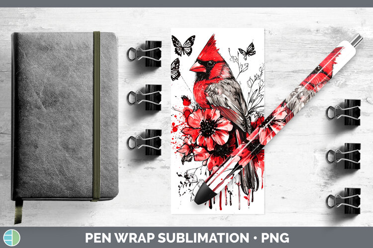 GorgeousAnimals Red Drips Pen Wrap design.