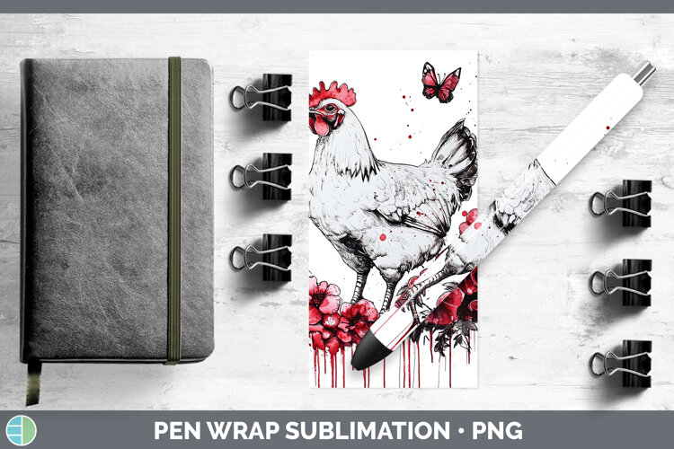 GorgeousAnimals Red Drips Pen Wrap design.