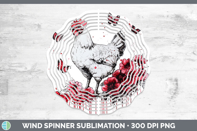 GorgeousAnimals Red Drips Wind Spinner design.