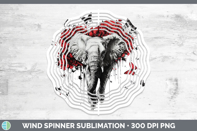 GorgeousAnimals Red Drips Wind Spinner design.