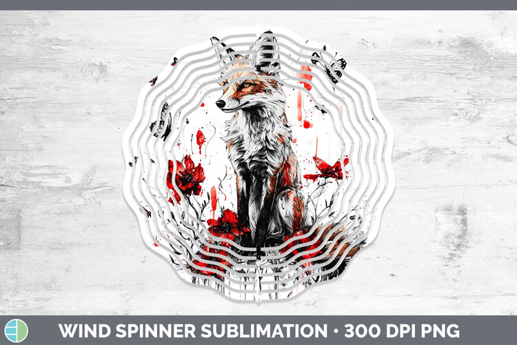 GorgeousAnimals Red Drips Wind Spinner design.