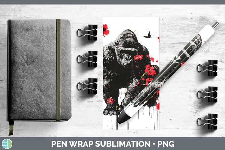 GorgeousAnimals Red Drips Pen Wrap design.