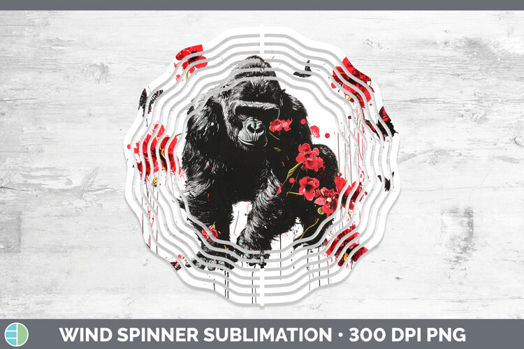 GorgeousAnimals Red Drips Wind Spinner design.