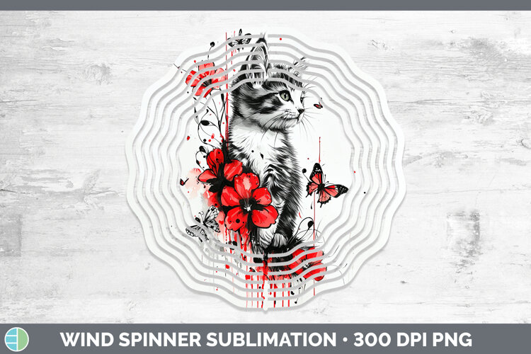 GorgeousAnimals Red Drips Wind Spinner design.