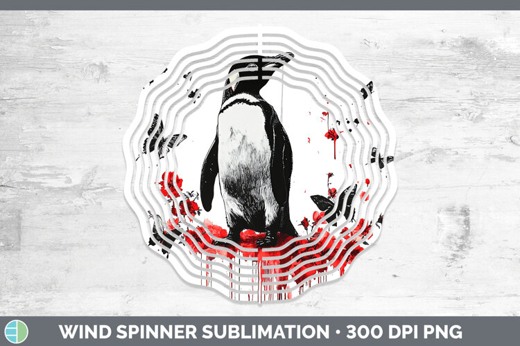 GorgeousAnimals Red Drips Wind Spinner design.