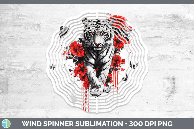 GorgeousAnimals Red Drips Wind Spinner design.