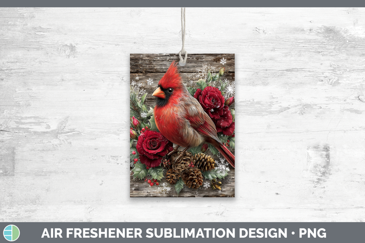 Cardinal Animals Rustic Christmas Air Freshener Sublimation