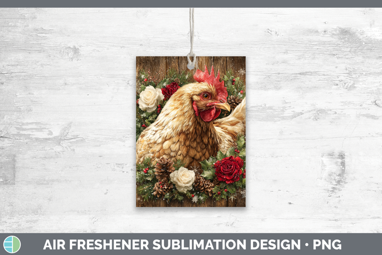 Chicken Animals Rustic Christmas Air Freshener Sublimation D