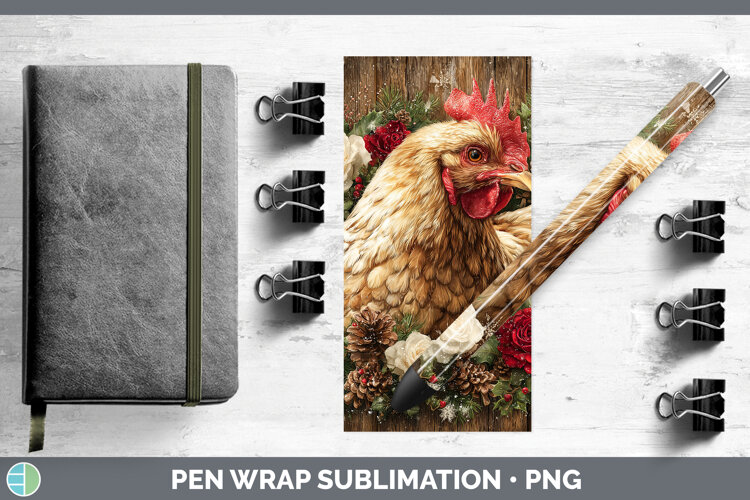 GorgeousAnimals Rustic Christmas Pen Wrap design.