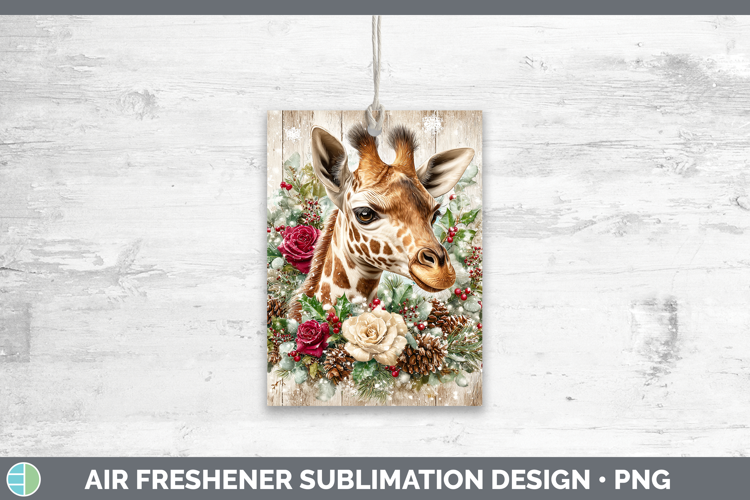 Giraffe Animals Rustic Christmas Air Freshener Sublimation D