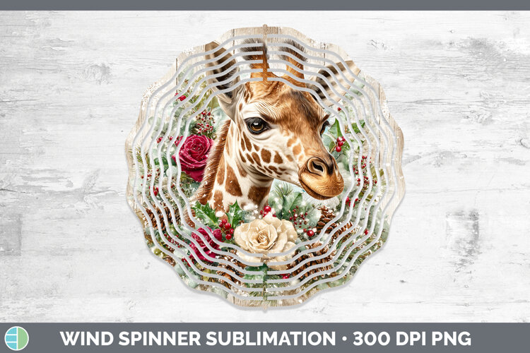 GorgeousAnimals Rustic Christmas Wind Spinner design.