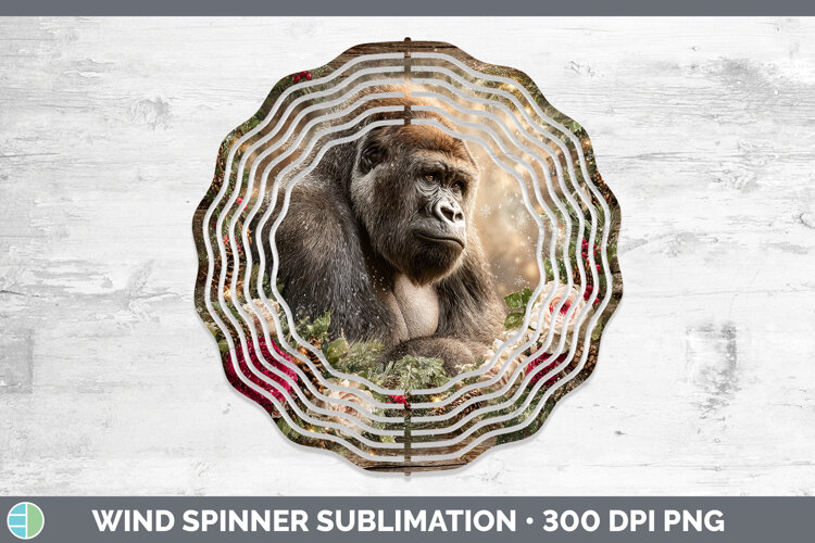 GorgeousAnimals Rustic Christmas Wind Spinner design.