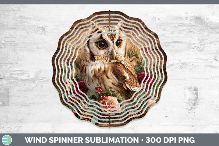 GorgeousAnimals Rustic Christmas Wind Spinner design.