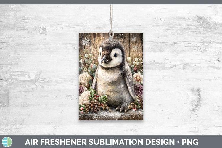 Penguin Animals Rustic Christmas Air Freshener Sublimation D