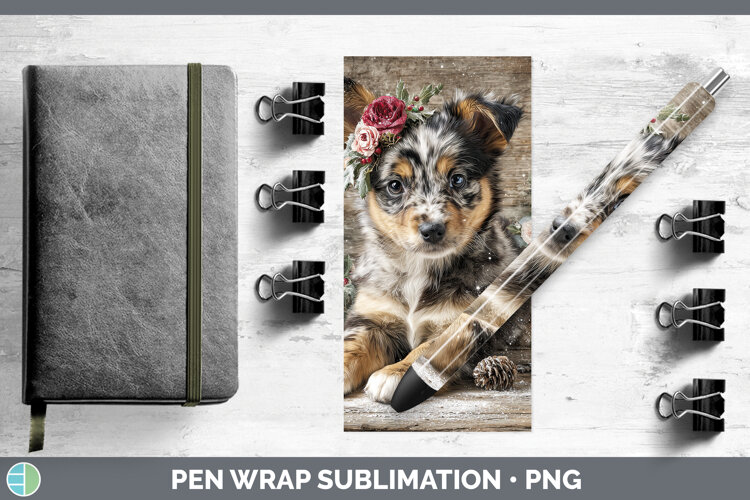 GorgeousAnimals Rustic Christmas Pen Wrap design.