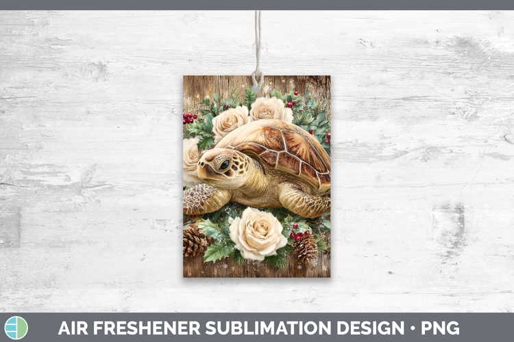 Sea Turtle Animals Rustic Christmas Air Freshener Sublimatio