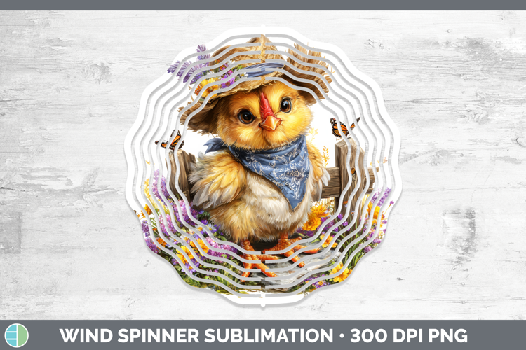 Animals Summer Bandana Chicken Wind Spinner Sublimation Spin