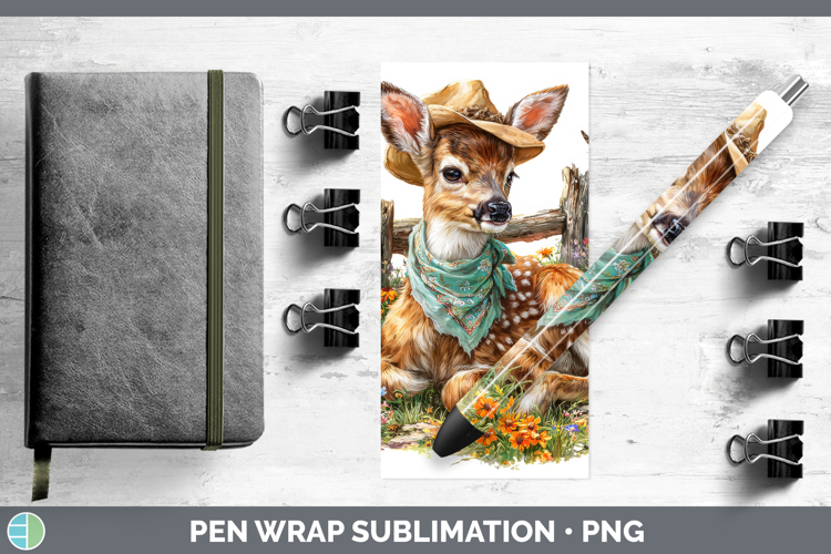 Animals Summer Bandana Deer Pen Wrap Sublimation Pen Designs