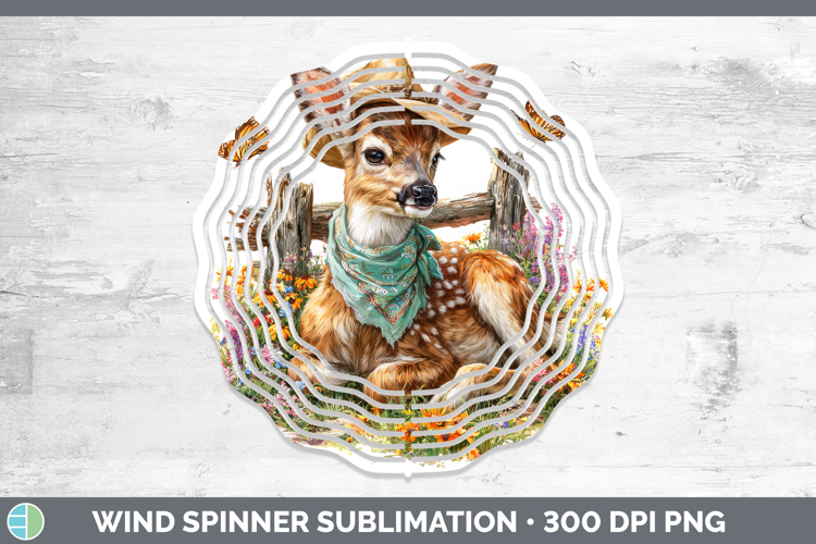 Animals Summer Bandana Deer Wind Spinner Sublimation Spinner
