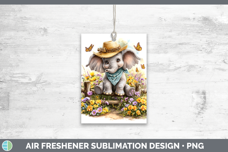 Animals Summer Bandana Elephant Air Freshener Sublimation Ca