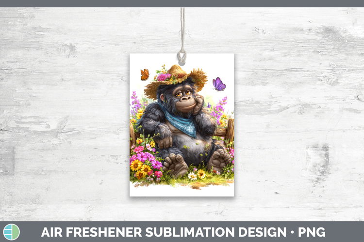 Animals Summer Bandana Gorilla Air Freshener Sublimation Car
