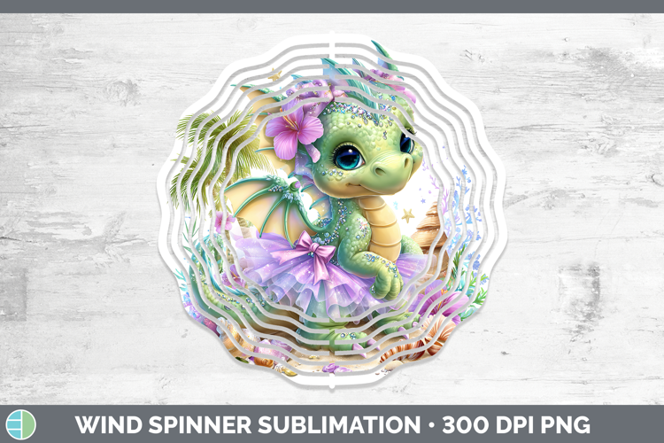 Animals Summer Beach Dragon Wind Spinner Sublimation Spinner