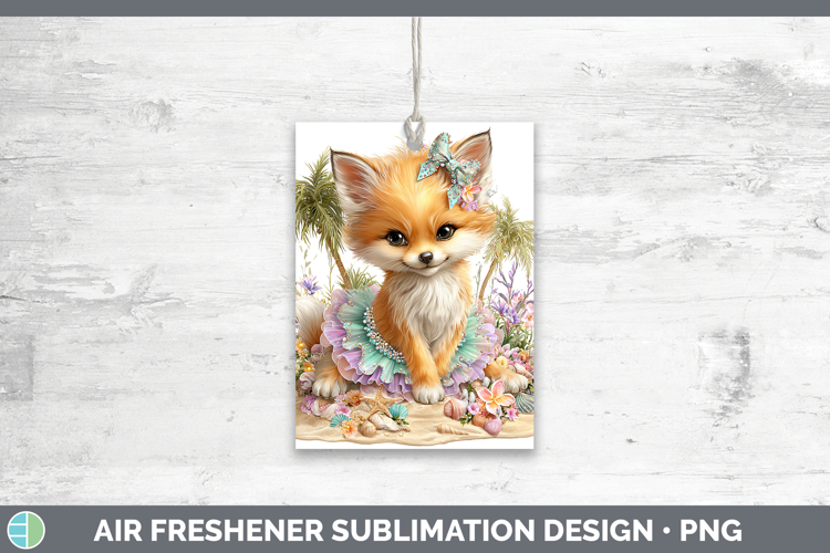 Animals Summer Beach Fox Air Freshener Sublimation Car Fresh