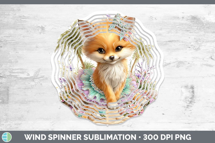 Animals Summer Beach Fox Wind Spinner Sublimation Spinner De