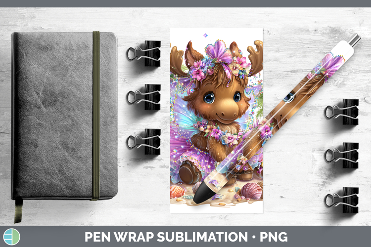 Animals Summer Beach Moose Pen Wrap Sublimation Pen Designs