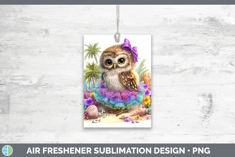 Animals Summer Beach Owl Air Freshener Sublimation Car Fresh