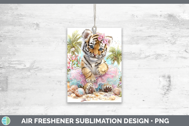 Animals Summer Beach Tiger Air Freshener Sublimation Car Fre