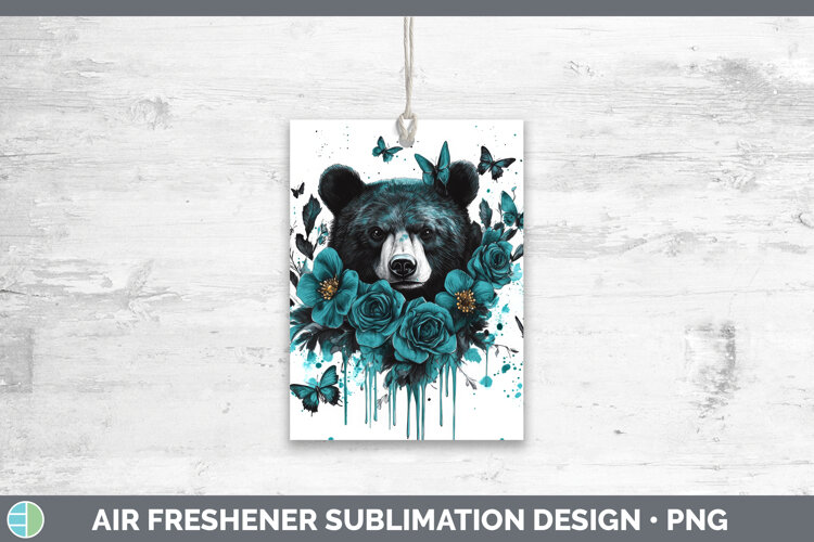 GorgeousAnimals Teal Drips Air Freshener design.