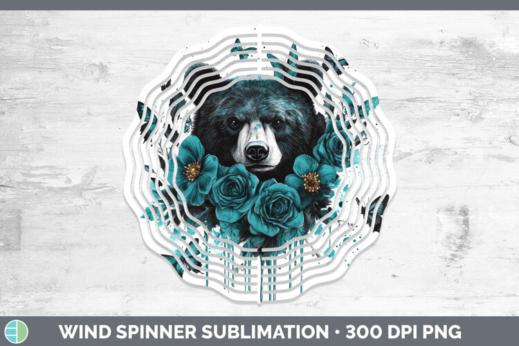 GorgeousAnimals Teal Drips Wind Spinner design.