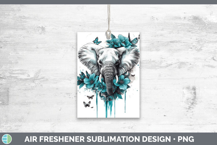 GorgeousAnimals Teal Drips Air Freshener design.