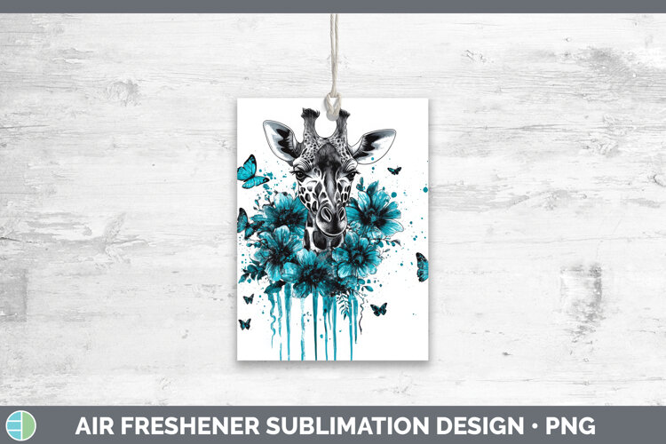 GorgeousAnimals Teal Drips Air Freshener design.