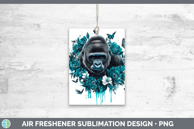 GorgeousAnimals Teal Drips Air Freshener design.