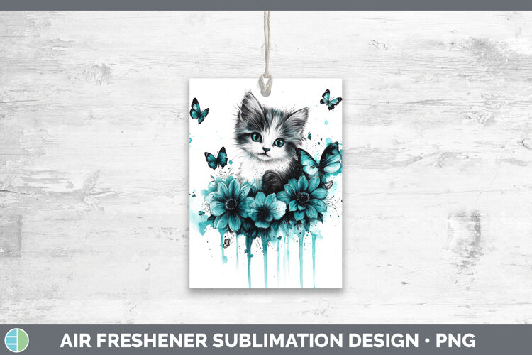 GorgeousAnimals Teal Drips Air Freshener design.