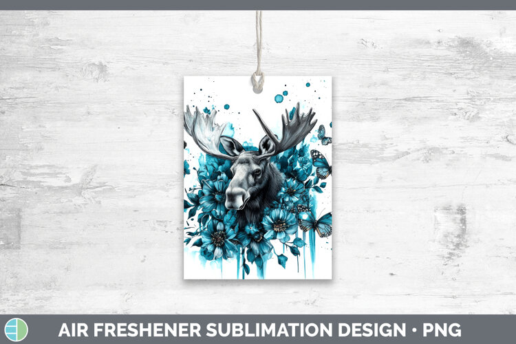 GorgeousAnimals Teal Drips Air Freshener design.
