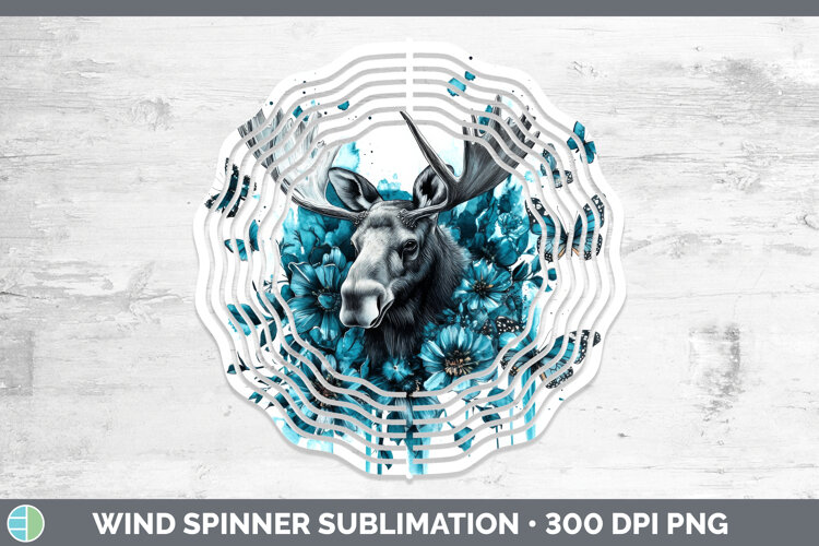 GorgeousAnimals Teal Drips Wind Spinner design.