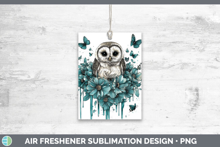 GorgeousAnimals Teal Drips Air Freshener design.
