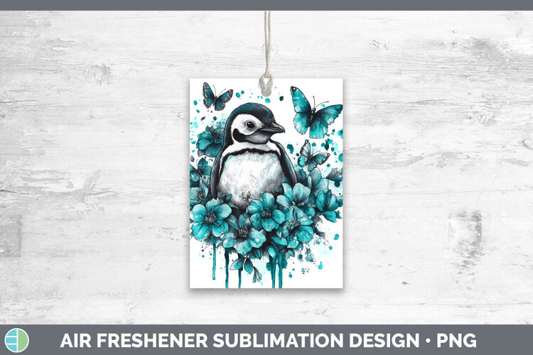 GorgeousAnimals Teal Drips Air Freshener design.