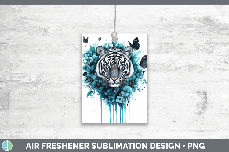 Tiger Air Freshener Animals Teal Drips Sublimation Car Fresh