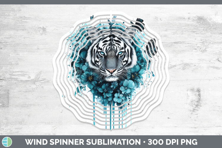 GorgeousAnimals Teal Drips Wind Spinner design.