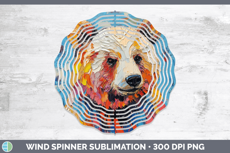 Animals Thick Paint Bear Wind Spinner Sublimation Spinner De