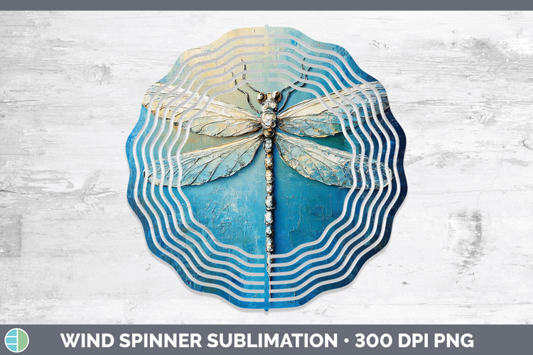 Animals Thick Paint Dragonfly Wind Spinner Sublimation Spinn