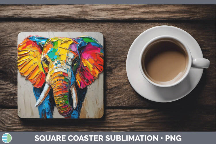 GorgeousAnimals Thick Paint Square Coaster design.